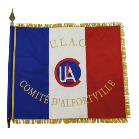 Drapeau Association brodé sur OTTOMAN