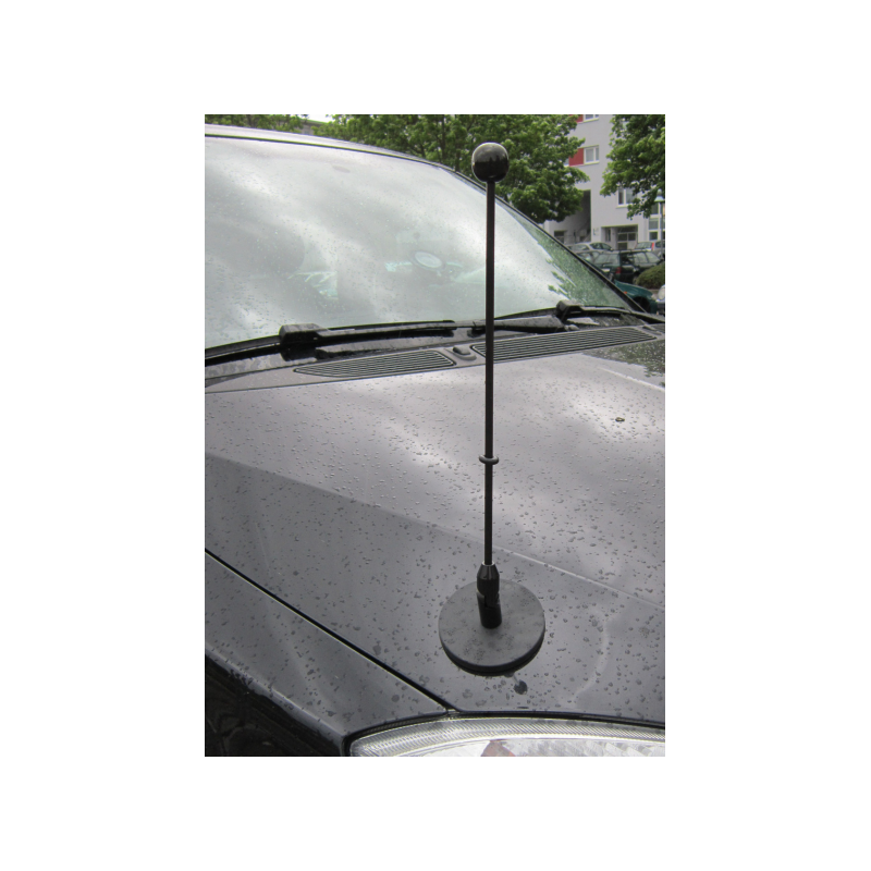 BESPORTBLE Mât De Drapeau De Voiture Magnétique Compact Pour Véhicule, Support Métal Robuste Résistant Aux Intempéries, Pied Portable Léger Pratique Pour Drapeau De Parade Et Publicitaire