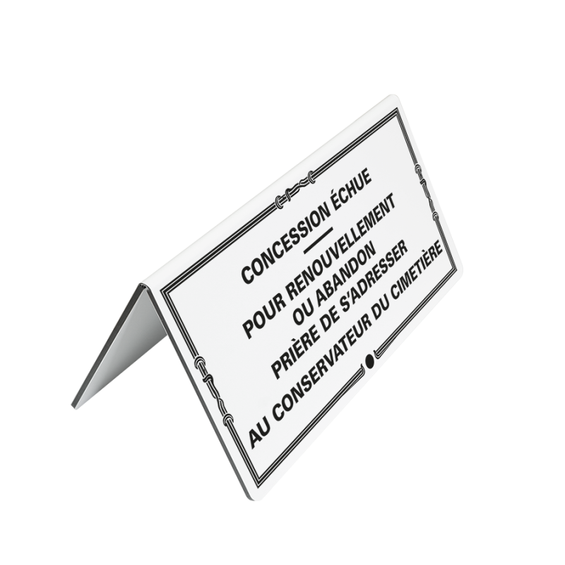 Plaque de concession chevalet