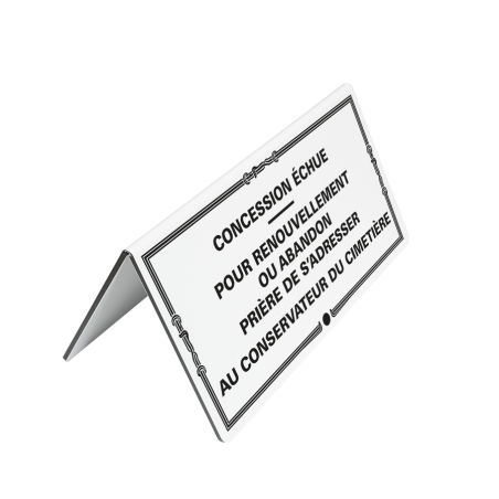 Plaque de concession chevalet