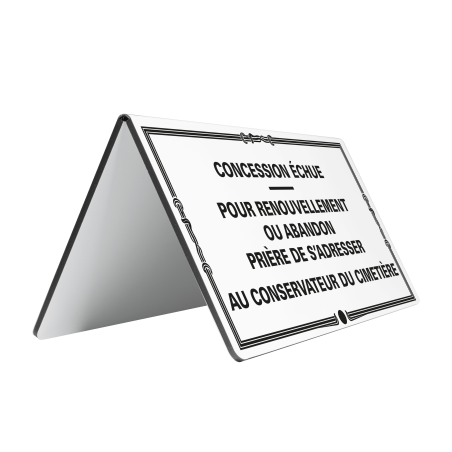 Plaque de concession chevalet