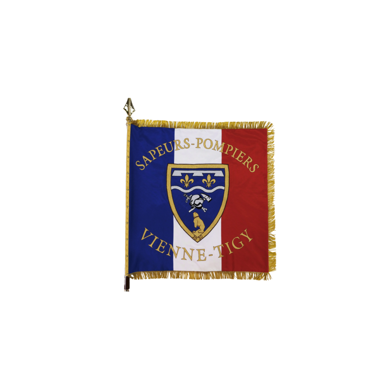 Drapeau Sapeurs-Pompiers Brodé Vienne-tigy