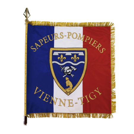 Drapeau Sapeurs-Pompiers Brodé Vienne-tigy