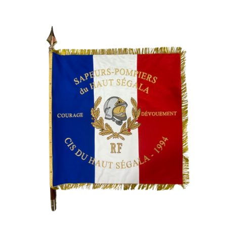 Drapeau Sapeurs-Pompiers Brodé du haut Ségala