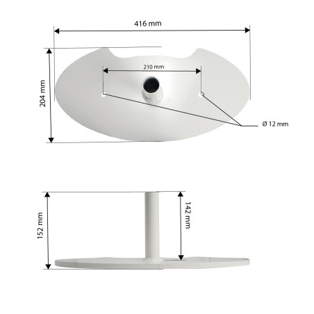 Pied 1 place pour drapeau ou mât d'intérieur