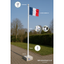 Mât aluminium 3 mètres avec ses accessoires