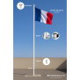 Mât aluminium 4 mètres avec ses accessoires