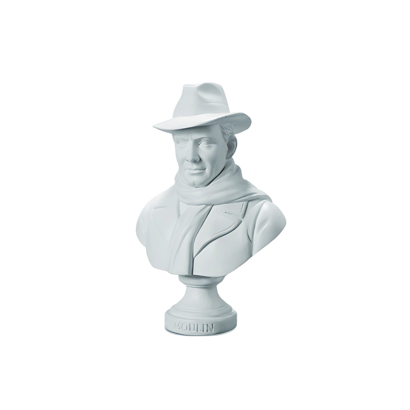 Buste en résine Jean MOULIN - hauteur 12.5 cm