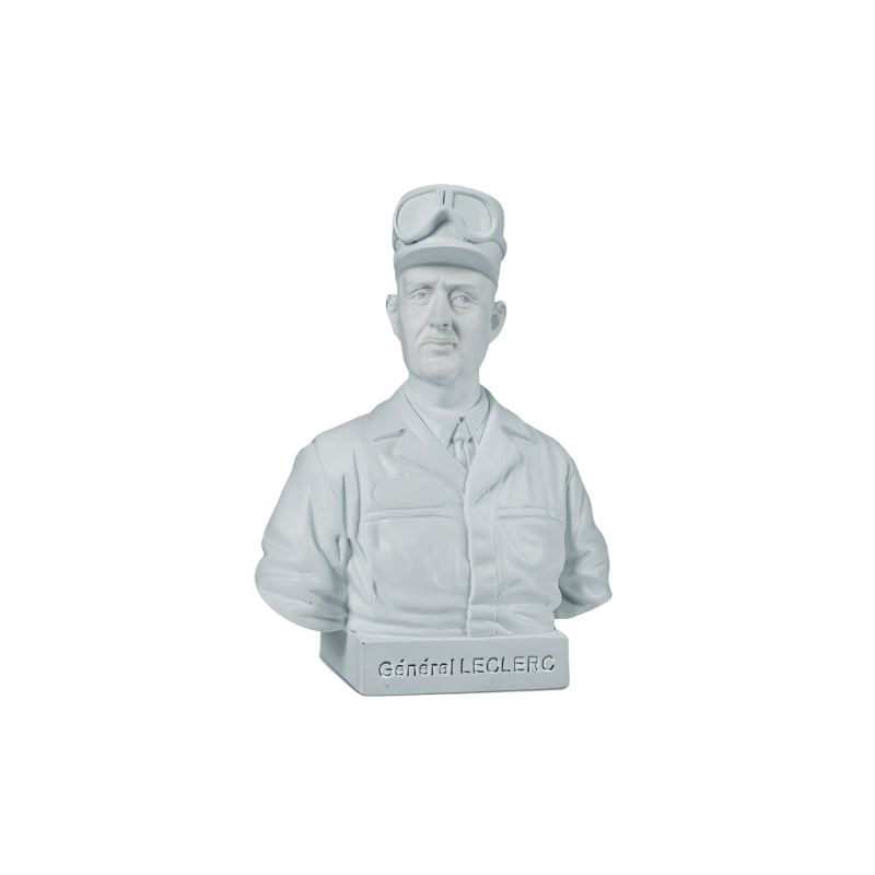 Buste en résine Général LECLERC - hauteur 12.5 cm