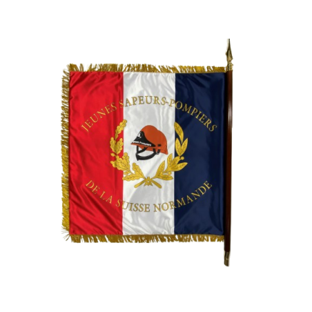 Drapeau Jeunes Sapeurs-pompiers en Satin imprimé
