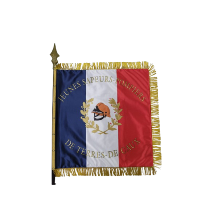 Drapeau Jeunes Sapeurs-pompiers en Satin imprimé
