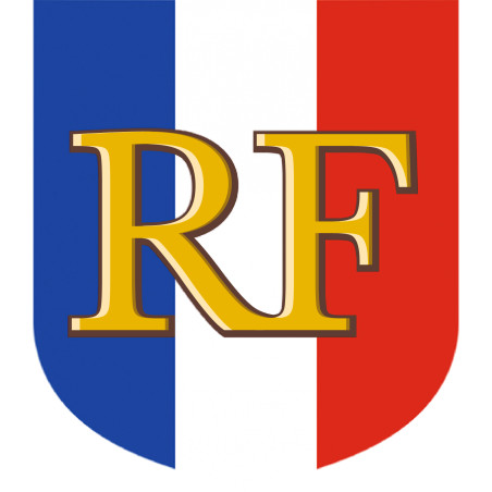 Ecusson porte-drapeaux Tricolore RF - Premium