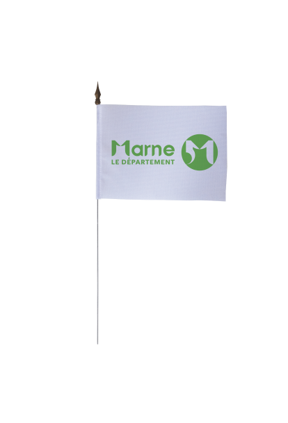 Drapeaux de table du Conseil Départemental de la Marne 10x15 cm - Lot de 10