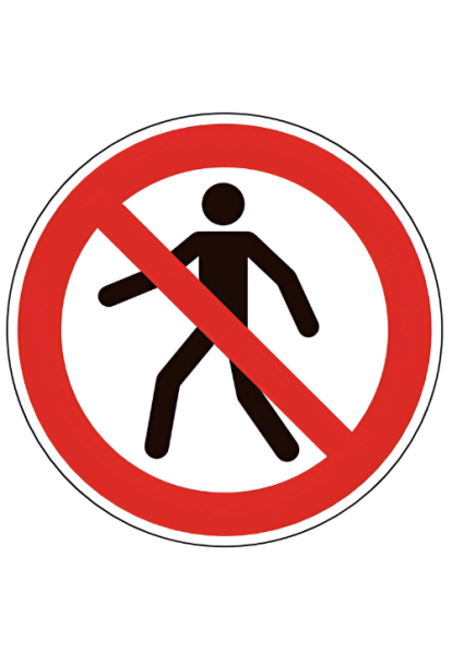 Panneau interdit aux piétons P004