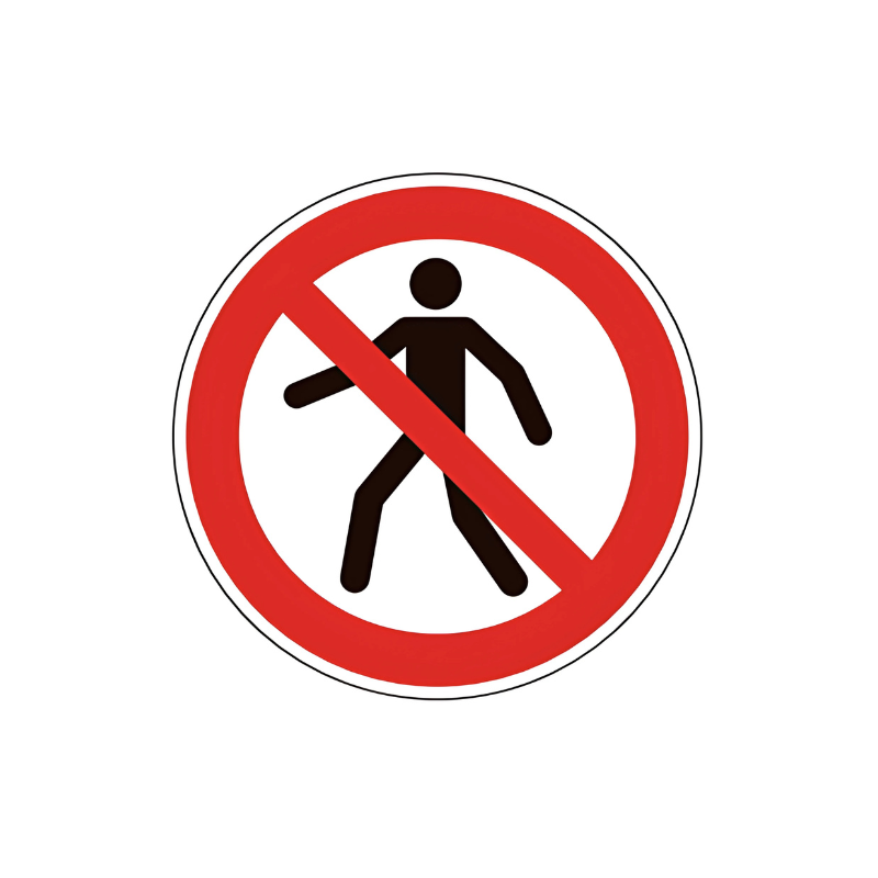 Panneau interdit aux piétons P004
