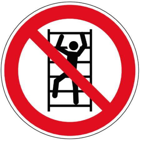 Panneau défense de grimper P009