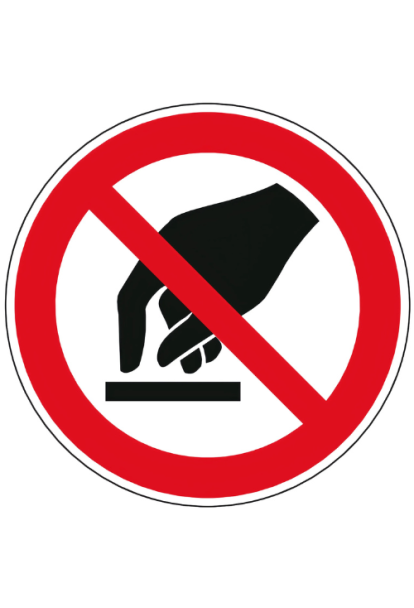 Panneau ne pas toucher P010