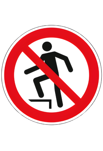 Panneau interdiction de marche sur la surface P019