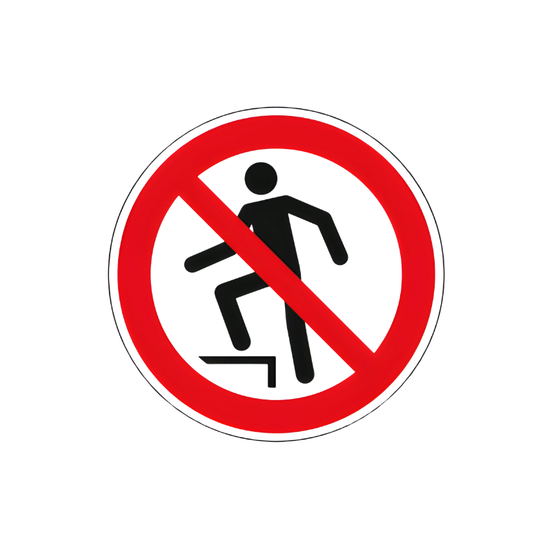 Panneau interdiction de marche sur la surface P019