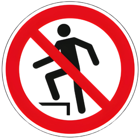 Panneau interdiction de marche sur la surface P019