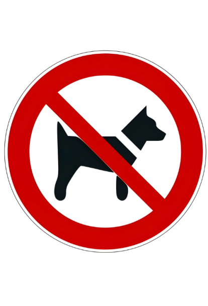 Panneau accès interdit aux chiens P021
