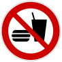 Panneau défense de manger ou de boire P022