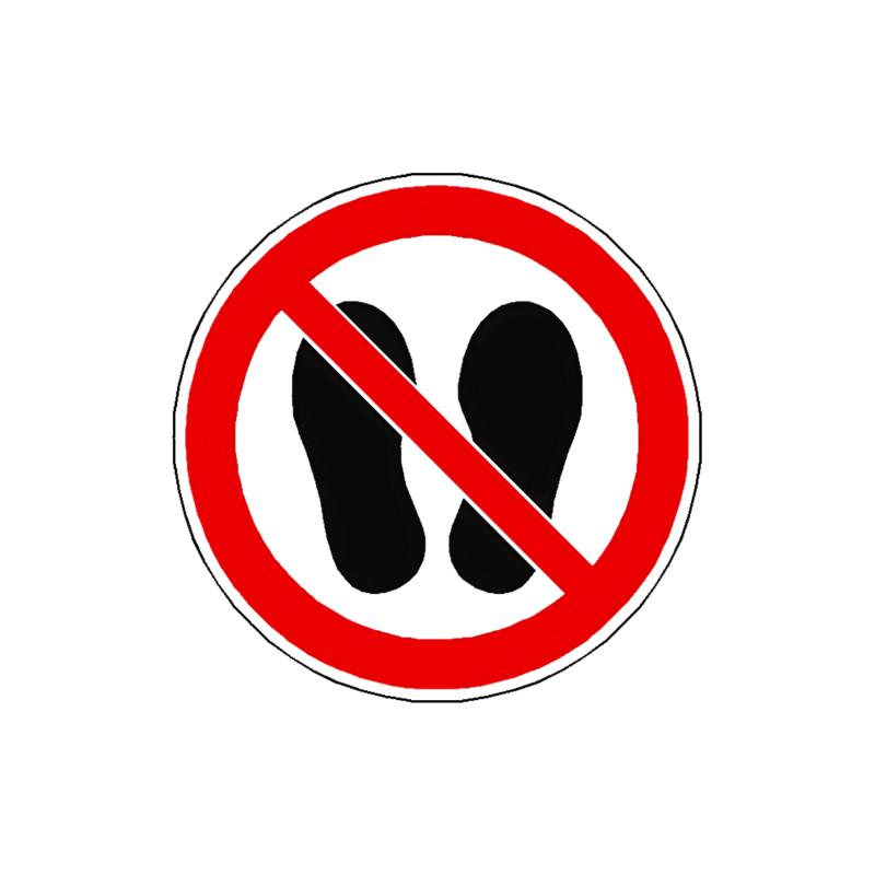 Panneau ne pas marcher ou stationner à cet endroit P024