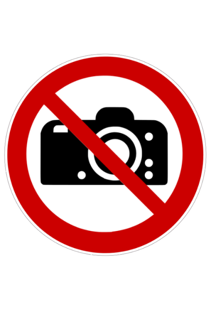 Panneau défense de prendre des photos P029