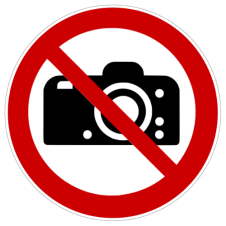 Panneau défense de prendre des photos P029