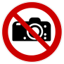 Panneau défense de prendre des photos P029