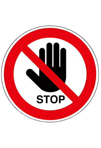 Panneau ne pas s'approcher