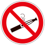 Panneau interdit de vapoter