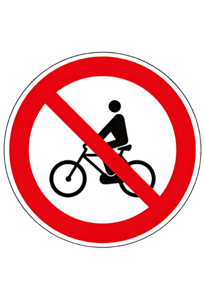 Panneau circulation interdite aux vélos