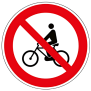 Panneau circulation interdite aux vélos
