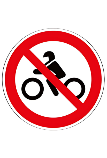 Panneau accès interdit aux motos