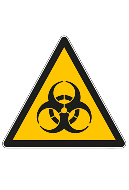 Panneau de danger risque biologique W009