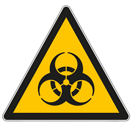 Panneau de danger risque biologique W009