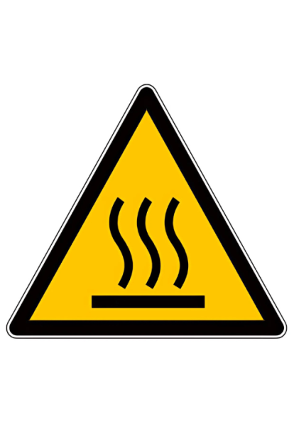 Panneau de danger surface chaude W017