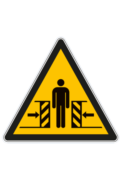 Panneau de danger risque d'écrasement des membres W019