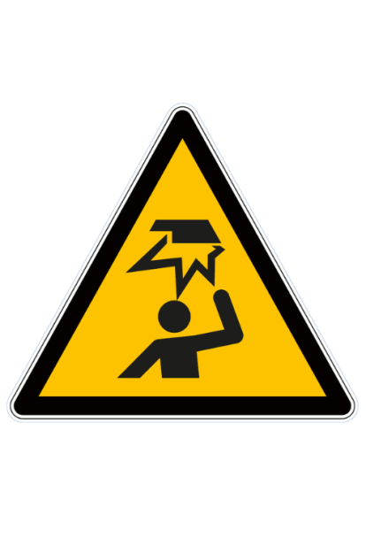 Panneau de danger obstacle en hauteur W020