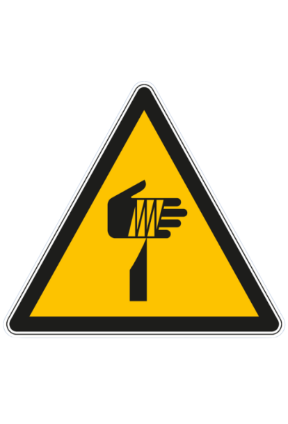Panneau de danger objet tranchant W022