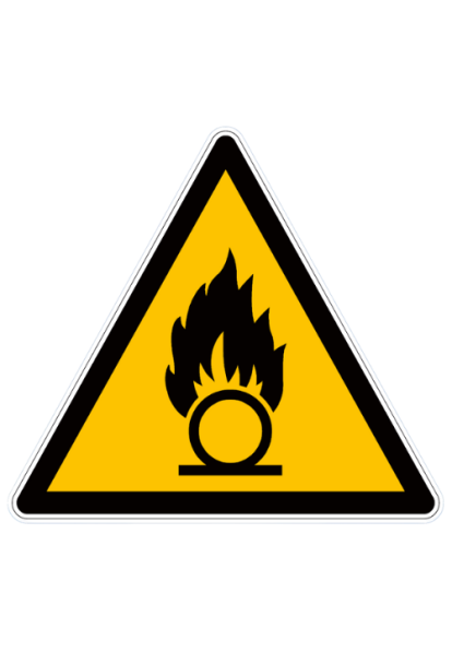 Panneau de danger matières comburantes W028