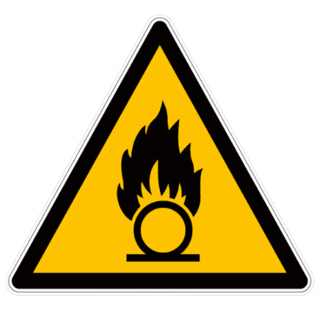 Panneau de danger matières comburantes W028