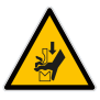 Panneau de danger risque d'écrasement des mains W030