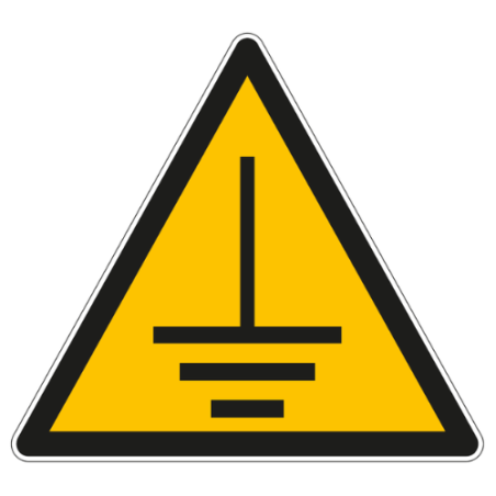 Panneau de danger mise à la terre