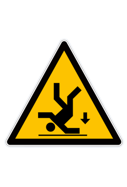 Panneau de danger risque de chute