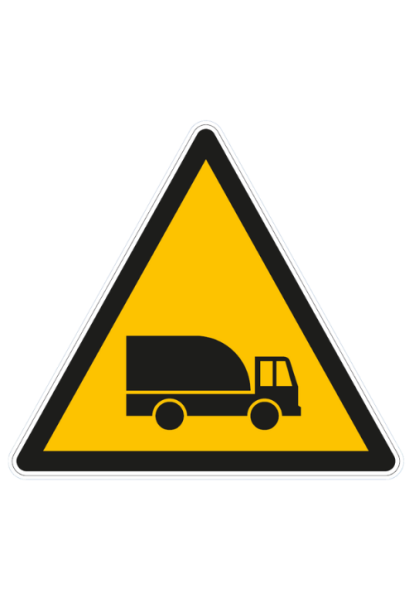 Panneau de danger sortie de camion, passage de vehicules