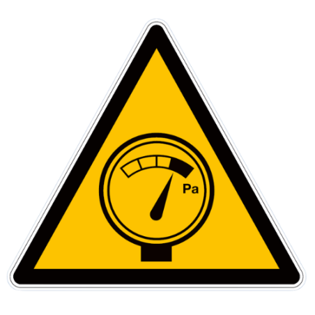 Panneau de danger haute pression