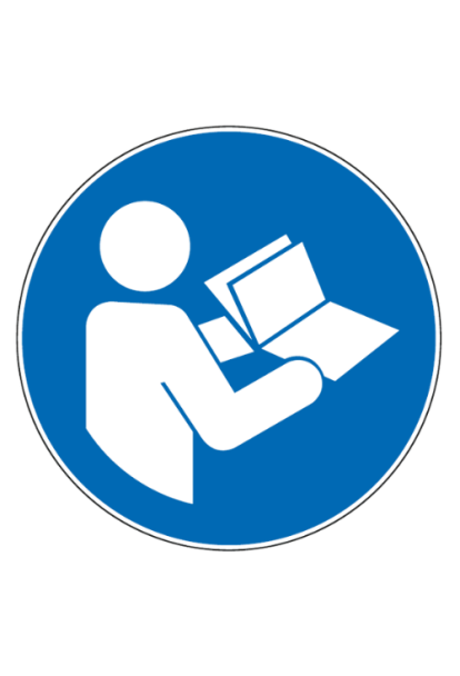 Panneau d'obligation consulter le manuel - M002