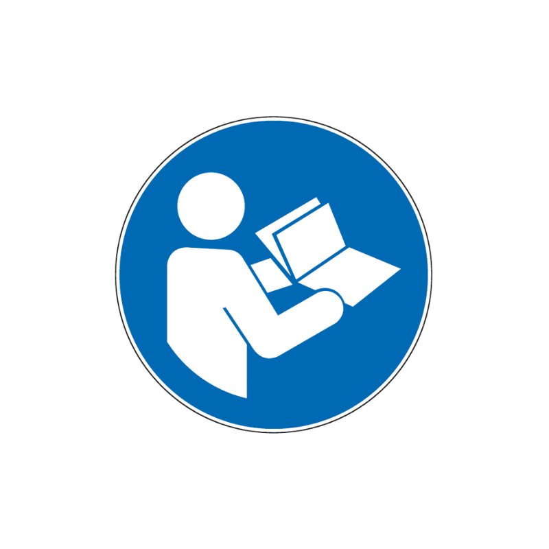 Panneau d'obligation consulter le manuel - M002